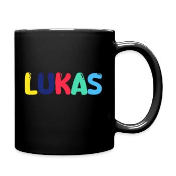 Name - Lukas - Tasse einfarbig - Schwarz - Rechts