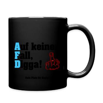 Auf keinen Fall, Digga! - Tasse einfarbig - Schwarz - Rechts