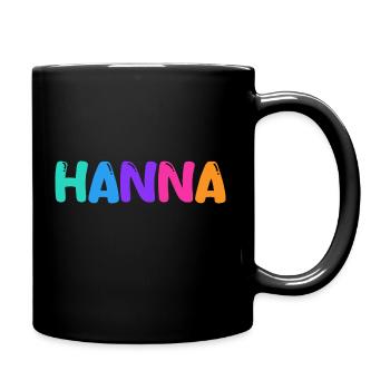 Name - Hanna - Tasse einfarbig - Schwarz - Rechts