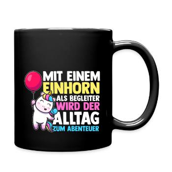 Licorne - Mug uni - noir - Droite