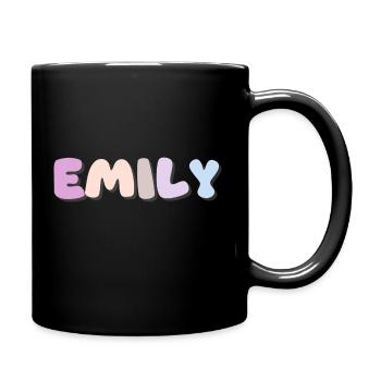 Name - Emily - Tasse einfarbig - Schwarz - Rechts