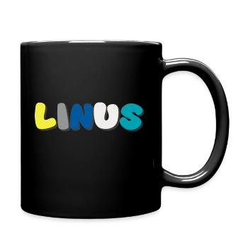 Name - Linus - Full Colour Mug - black - Right