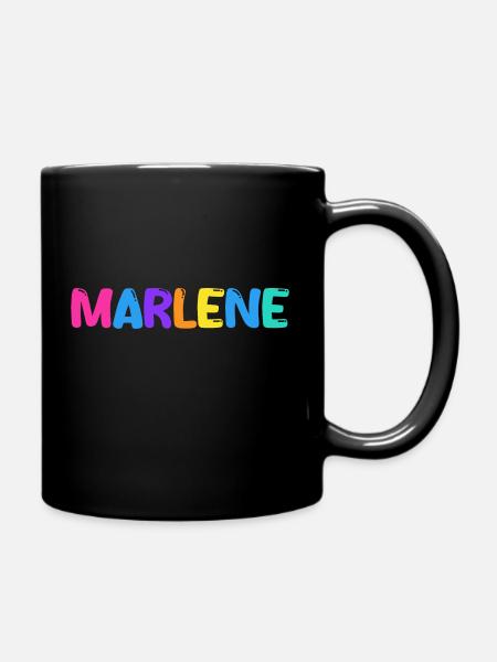 Name - Marlene - Tasse einfarbig - Schwarz