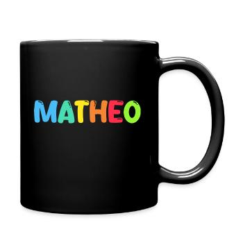 Name - Matheo - Tasse einfarbig - Schwarz - Rechts