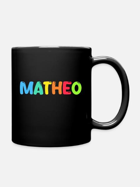 Name - Matheo - Tasse einfarbig - Schwarz