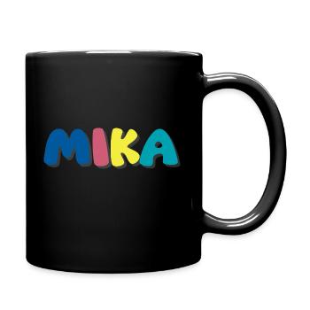 Name - M i k a - Tasse einfarbig - Schwarz - Rechts