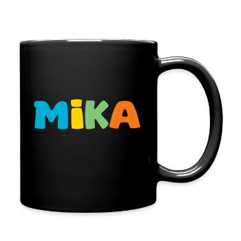Name - M i k a - Tasse einfarbig - Schwarz - Rechts