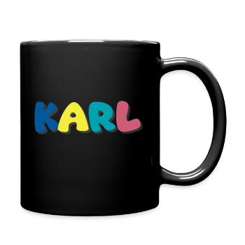 Name - Karl - Tasse einfarbig - Schwarz - Rechts