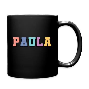 Name - Paula - Tasse einfarbig - Schwarz - Rechts