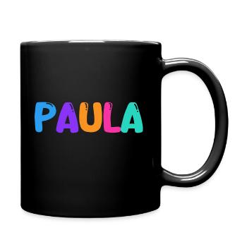 Name - Paula - Tasse einfarbig - Schwarz - Rechts