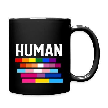 LGBT MENSCHLICHER STOLZ - Tasse einfarbig - Schwarz - Rechts