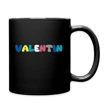Nom - Valentin - Mug uni - noir - Droite