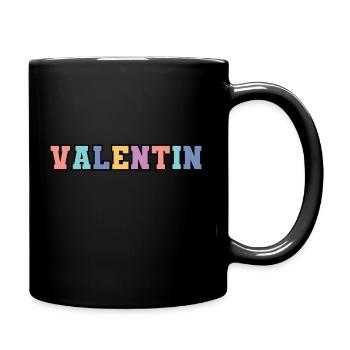 Nom - Valentin - Mug uni - noir - Droite