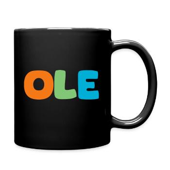 Name - Ole - Tasse einfarbig - Schwarz - Rechts