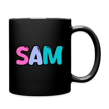 Name - S A M - Tasse einfarbig - Schwarz - Rechts