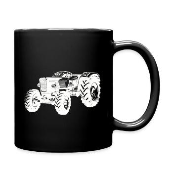 Güldner Traktor Oldtimer - Tasse einfarbig - Schwarz - Rechts