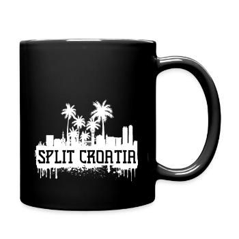 Split croatia football soccer dalmatia tourism - Full Colour Mug - black - Right
