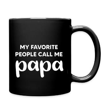 Mes personnes préférées m’appellent papa - Mug uni - noir - Droite