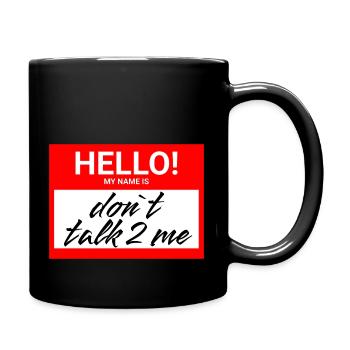 Hello - Tasse einfarbig - Schwarz - Rechts