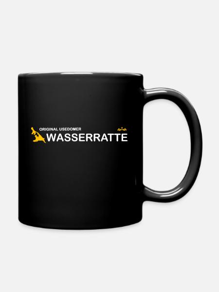 Usedomer Wasserratte - Tasse einfarbig - Schwarz