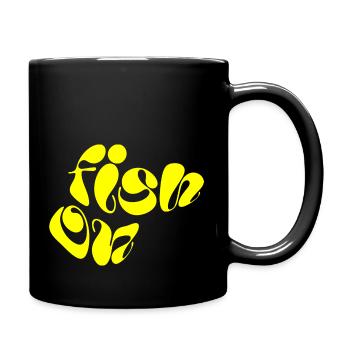 Fish On - Tasse einfarbig - Schwarz - Rechts