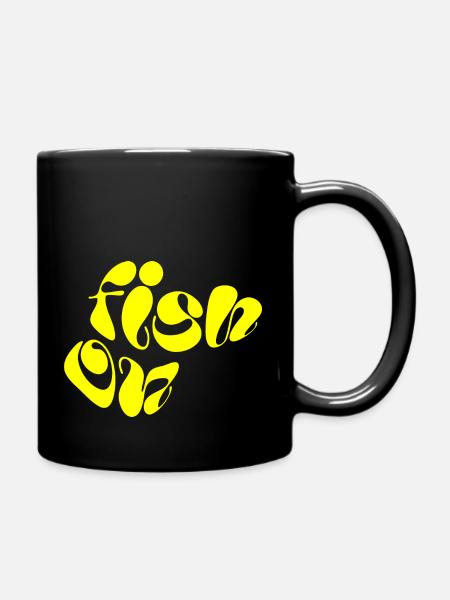 Fish On - Tasse einfarbig - Schwarz