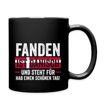 Dänen Dänisch Dänemark - Tasse einfarbig - Schwarz - Rechts