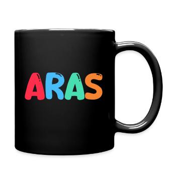 Name - Aras - Tasse einfarbig - Schwarz - Rechts