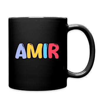 Nom - Amir - Mug uni - noir - Droite
