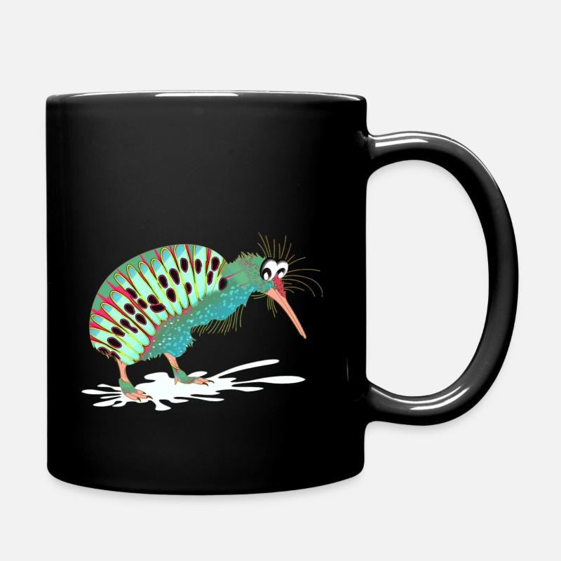 Lustige Tiere - Lustiger Vogel Kiwi Vogel - Tasse einfarbig - Schwarz