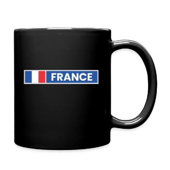 France National Flag - Full Colour Mug - black - Right