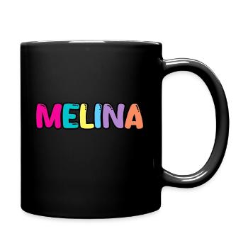 Name - Melina - Full Colour Mug - black - Right
