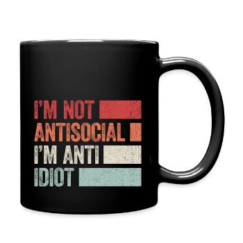 Sarcastique introverti - Mug uni - noir - Droite