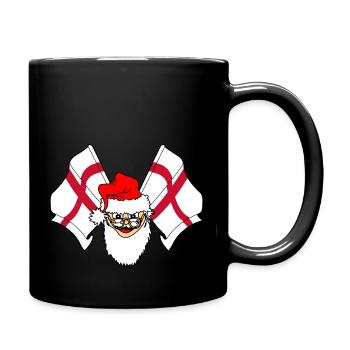 Le Père Noël drape l’Angleterre - Mug uni - noir - Droite