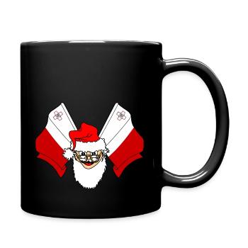 Weihnachtsmann Flagge Malta - Tasse einfarbig - Schwarz - Rechts