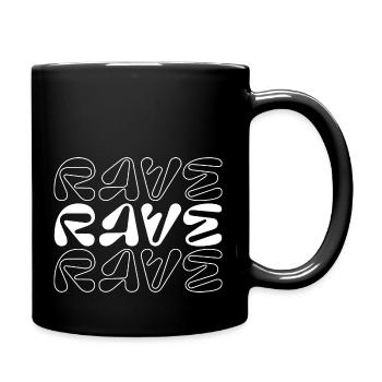 Rave distressed bold logo music design. - Mug uni - noir - Droite