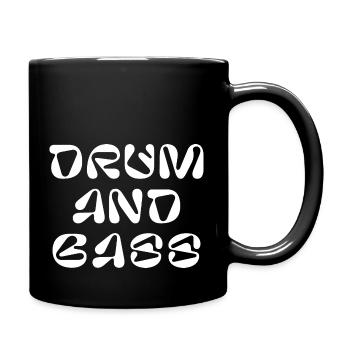 Drum-and-Bass-Logo-Design - Tasse einfarbig - Schwarz - Rechts