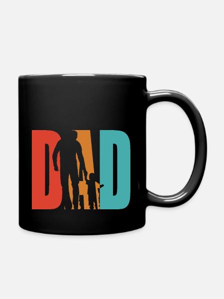 dad father,fathers day - Full Colour Mug - black