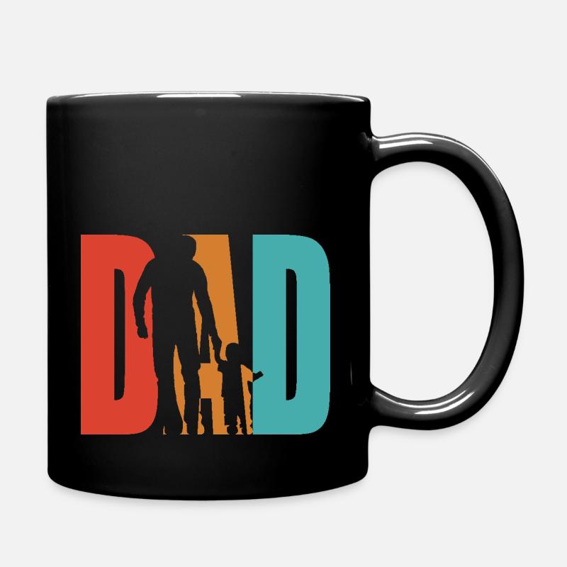 dad father,fathers day - Tasse einfarbig - Schwarz