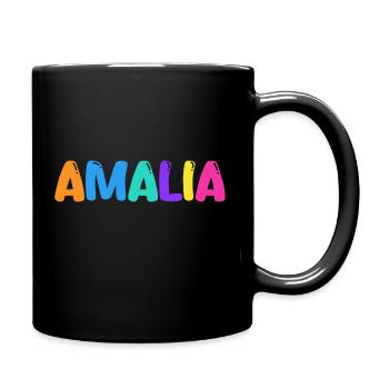Name - Amalia - Tasse einfarbig - Schwarz - Rechts