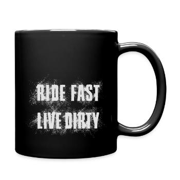 ROULEZ VITE, VIVEZ SALE – VTT - MOTOCROSS - Mug uni - noir - Droite