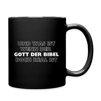 Gott der Bibel - Tasse einfarbig - Schwarz - Rechts