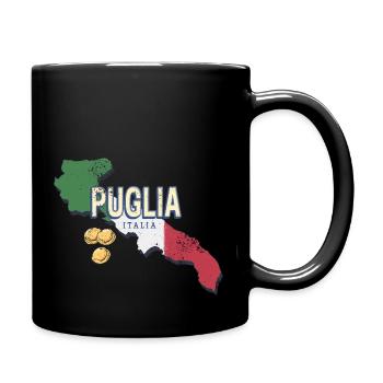 Pouilles Italie Région Rétro Vintage Souvenir - Mug uni - noir - Droite
