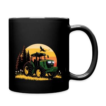 Tractor - Tug - Farmer - Full Colour Mug - black - Right