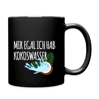 Je m’en fiche, j’ai de l’eau de - Mug uni - noir - Droite