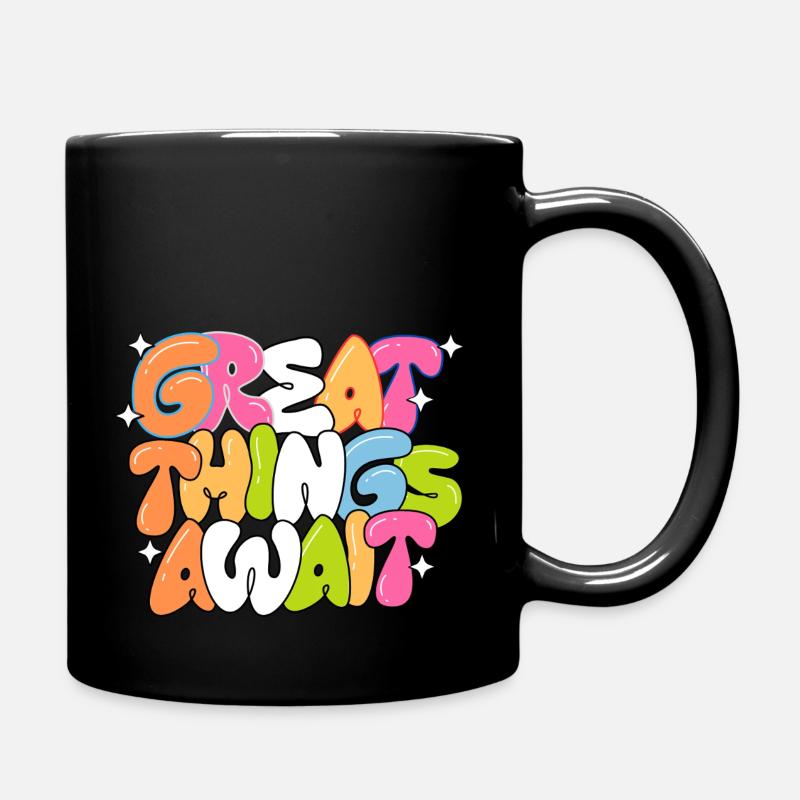 Calm Vibes Only – Positive & Relaxed Energy Mood - - Full Colour Mug - black