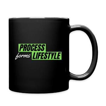 Prozess formt Lifestyle - Tasse einfarbig - Schwarz - Rechts