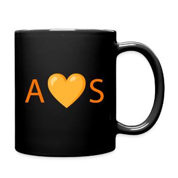 Un cœur heureux rempli d’amour - Mug uni - noir - Droite