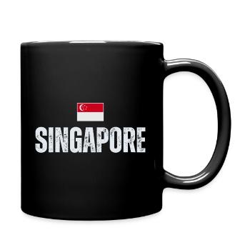 J'aime Singapour, la fierté singapourienne - Mug uni - noir - Droite