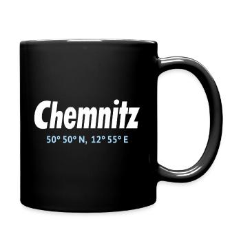 Chemnitz coordinates - Full Colour Mug - black - Right